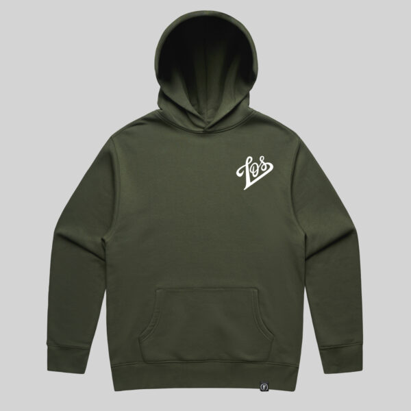 LOS_OLIVE_GREEN_WHITE_RELAX_HOODIE